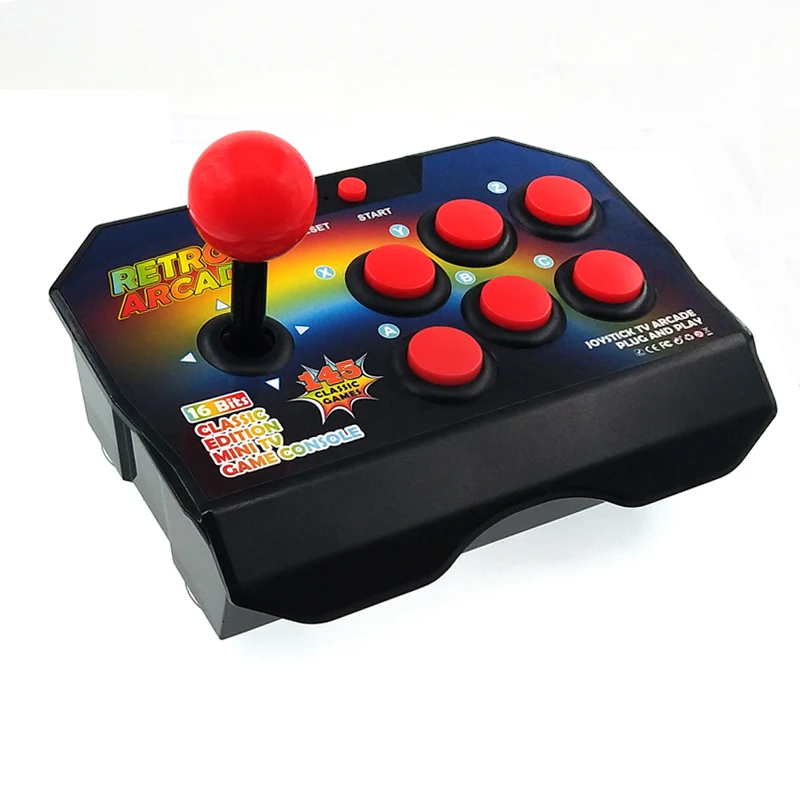 YLW 2019 Fashion Style 16bit Arcade Game console built in 145 popular retro games TV game machine