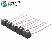 Kelimi Противотуманные фары автомобиля H7 керамическая пробка розетка с косичкой провод H7 светодио дный HID галогенные адаптеры жгут проводов Шнур Разъемы