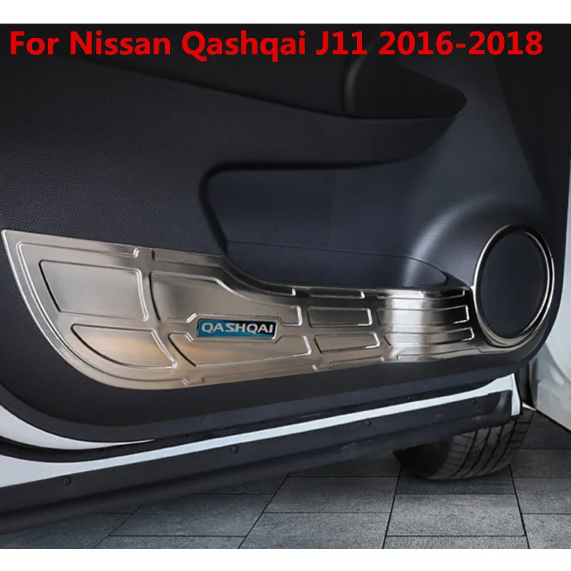 Для- NISSAN QASHQAI J11 автомобиля из нержавеющей стали двери анти-удар колодки двери защитная крышка украшения автомобиля-Стайлинг