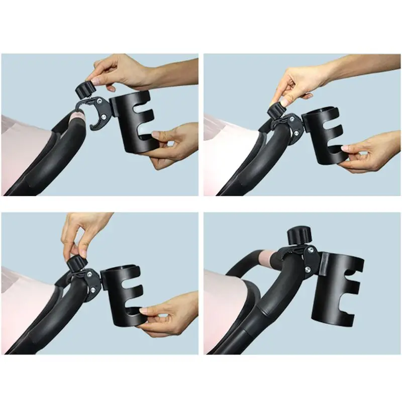 Baby Stroller Cup Holder Adjustable Stroller Accessory Baby Bottles Rack Bicycle Bike Bottle Holders