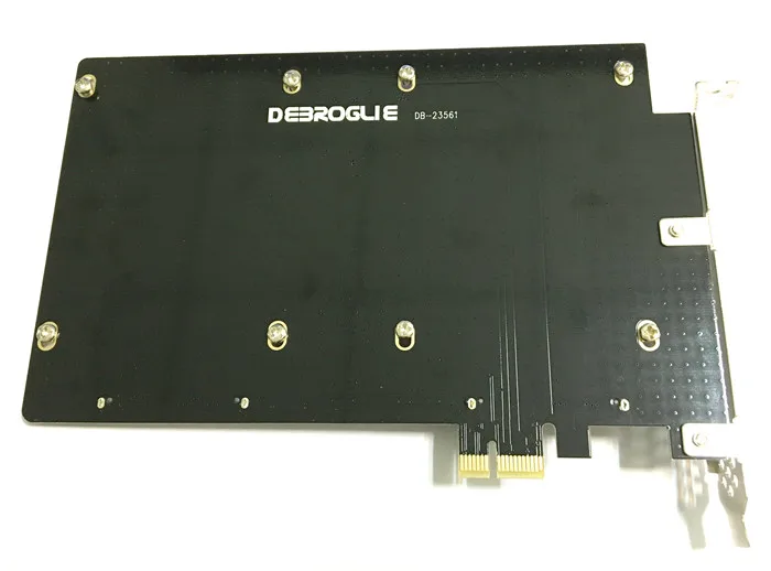 DEBROGLIE DB-23561 DUAL SSD SATAIII pci-e X1 Erweiterungskarte für PC/Server mit M3 Screw-8pcs Unte