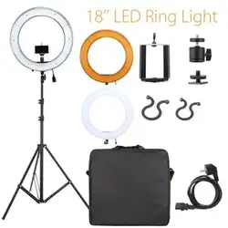 Камера фотостудия телефон видео 18 дюймов 55 Вт 240 шт. круглая лампа LED Ring Light 5500k для матовых фотографий с 200 см штатив