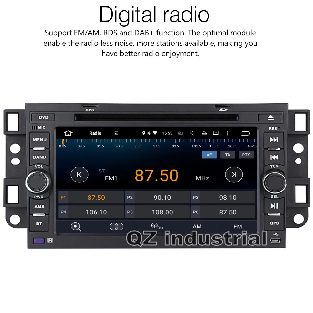 Best QZ industrial HD 7" Android 8.1 for Chevrolet epica aveo capativa tosca Car DVD player Navi GPS 3G 4G WIFI Radio RDS BT SWC Map 2
