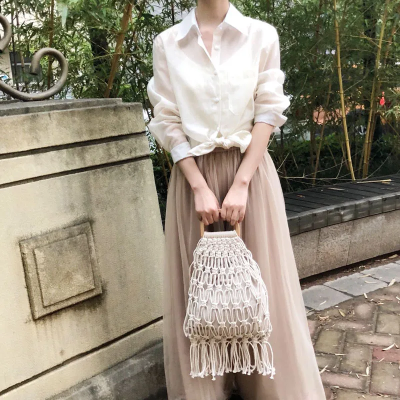 اليدوية نسيج القطن الخشب مقبض إمرأة حقائب والمحافظ الجوف حبل شرابة الشاطئ الإناث صافي القش حمل يدّ حقائب سهرى