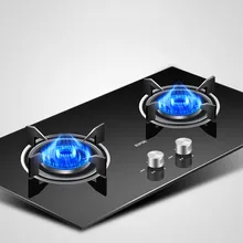 QS505 Встраиваемая настольная газовая варочная панель двойного назначения, двойная плита, встраиваемая газовая варочная панель, стол для сжиженного газа, домашний диапазон интенсивного огня