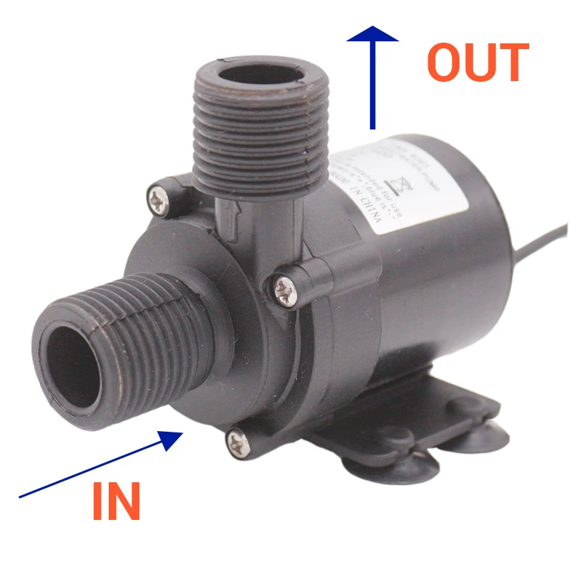 DC 12V Solar Hot Water Heater Circulation Pump with SS Hose Barb Fittings 600  L/H Low Noise Food Grade Plastic Homebrew Pump - AliExpress