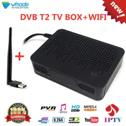 Vmade DVB-T2 K3 + USB wifi DVB T2 в наземном ТВ-приставка DVB T2 тюнер H.264 Поддержка PVR, wifi, 3D интерфейс набор верхних коробок