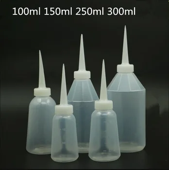 

20 pcs Free Shipping 100 150 250 300 ml White Plastic Empty Powder Bottle Bank For Glue Pigment Packaging Containers