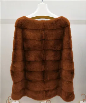 Новинка, модное женское пальто из натурального меха норки, рубашка летучая мышь, куртка, Осень-зима, короткое популярное пальто из меха норки - Цвет: golden