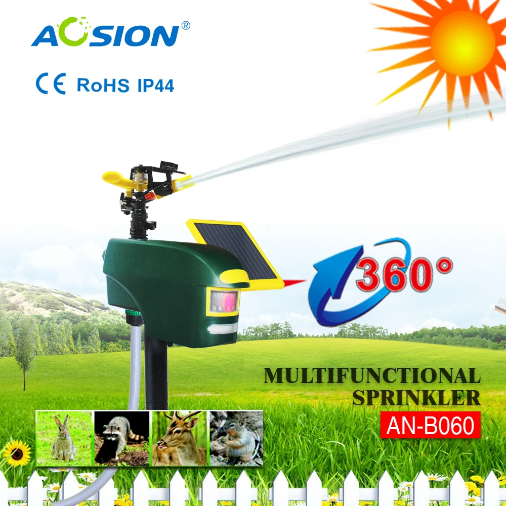 Aosion солнечный отпугиватель животных с активированным движением и сильной светодиодной вспышкой для отпугивания птиц, кошек, собак, лисиц, оленей