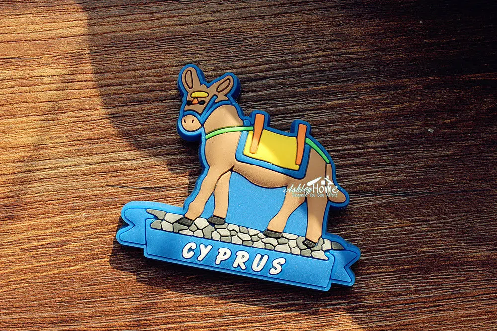 

Donkey in Cyprus, Tourist Travel Souvenir 3D Rubber Fridge Magnet GIFT IDEA