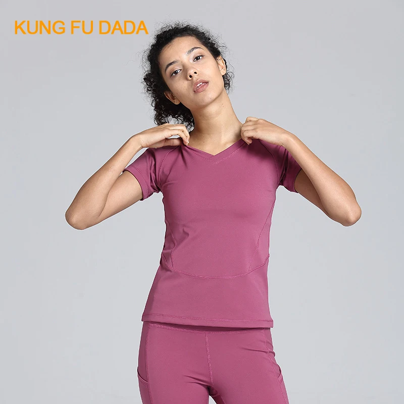 

KFDD 2pcs/set Gym Fitness Yoga Set Sportswear For Women Energy Seamless Leggings+ Yoga Shirt Fitness Clothing For Sport Femme