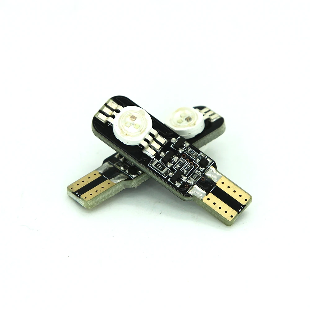 Canbus T10 7 цветов 2 SMD 194 W5W COB LED Автомобильная супер яркая кремнеземная лампочка для