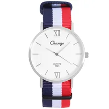 Chaxigo Unisex Marca de Luxo Design Simples Relógio Mutável Colorido Nato Nylon Strap Relógio de Pulso Moda Casual Em Estoque
