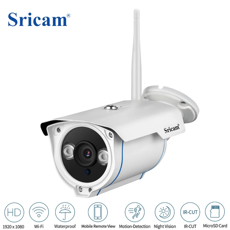 

Sricam SP007 HD 1080P IP Camera WIFI P2P Waterproof Outdoor Wireless Surveillance Camera Security IR Cut Night Version Cameras