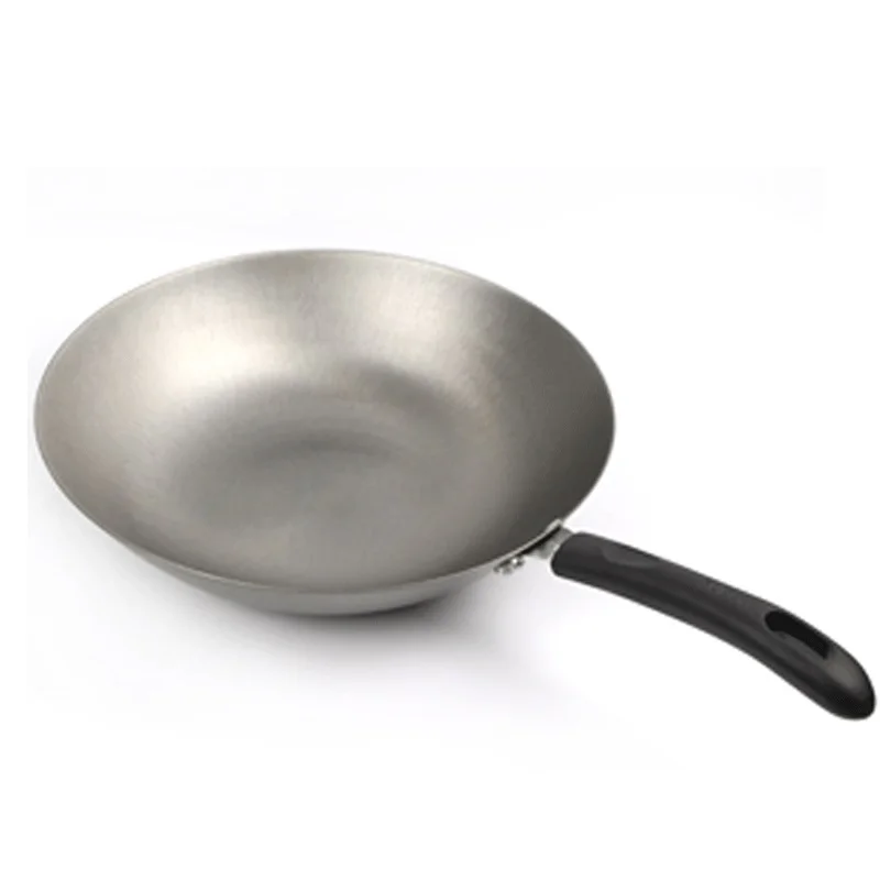 

Refined Cast Iron Wok Furnace Matching iron Pan Thickened Flat Bottom No-coated Health 32cm Cooking Pot Kitchen