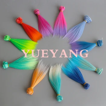 

factory offer 15cm 25cm soft straight doll hair for monster high doll wigs diy hair repair