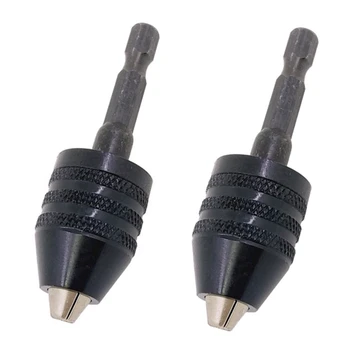

2Pcs Keyless Drill Chuck Conversion Tool,Adapter,1/4-Inch Hex Shank