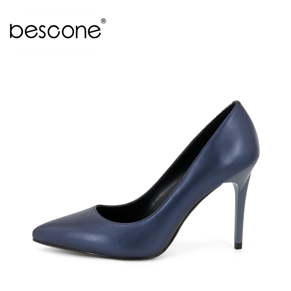 BESCONE 2019 Hot Sale Shoes Sheepskin High Heels Women Genuine Leather Pumps Fashion Sexy Pointed Toe Handmade Wedding Shoes A73 BESCONE 2019 Hot Sale Shoes Sheepskin High Heels Women Genuine Leather Pumps Fashion Sexy Pointed Toe Handmade Wedding Shoes A73