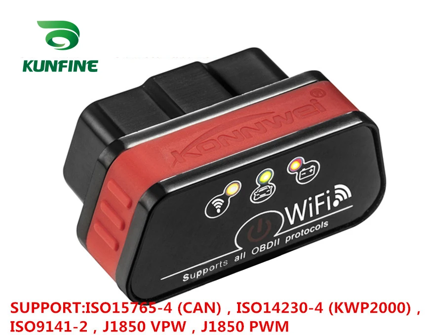 Супер Мини Автомобильный диагностический сканер KW901 WIFI ELM327 V1.5 ODB2 OBDII инструмент ELM