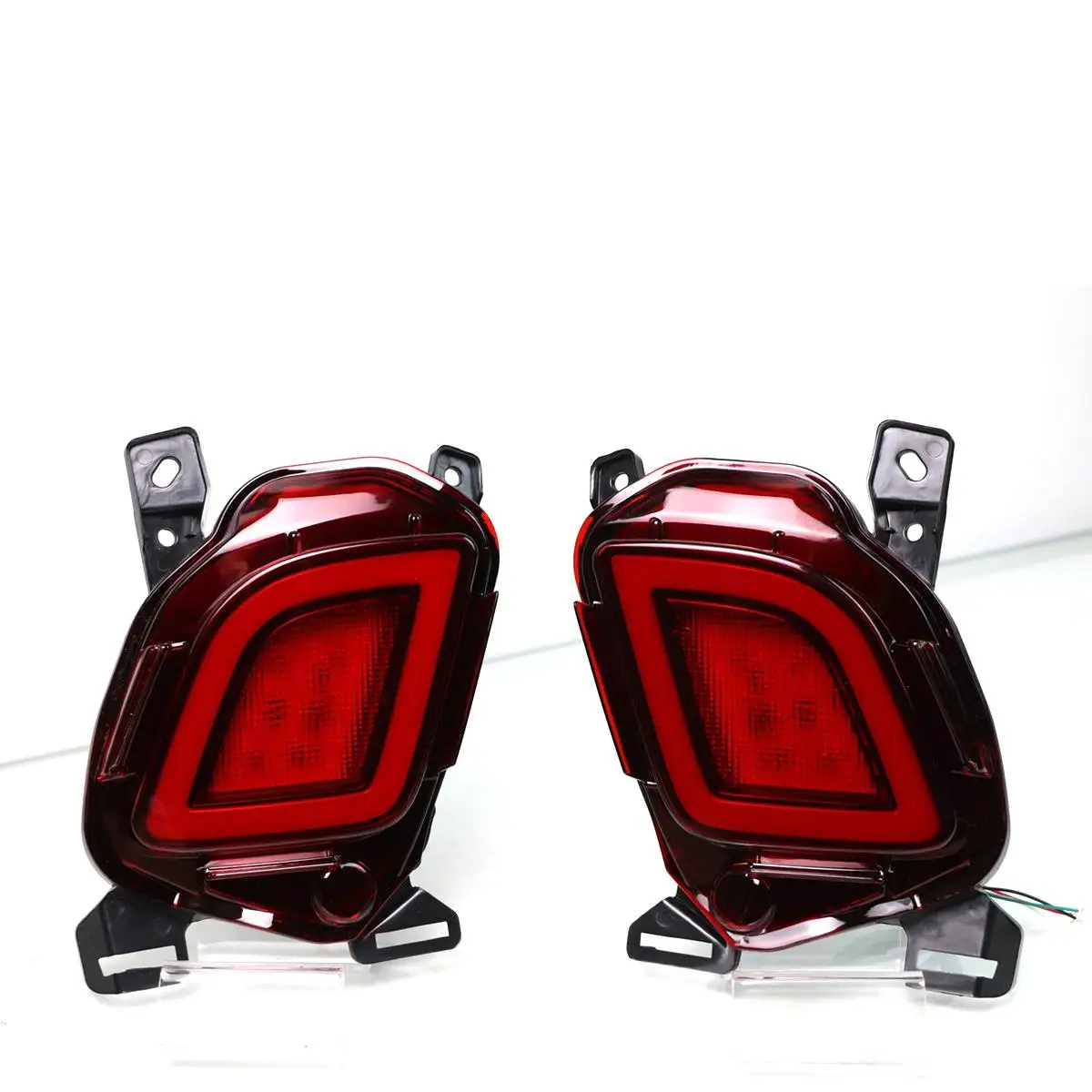  2PCS Multi-functions Car LED Rear Fog Lamp Bumper Light Brake Tail Light Reflector For Toyota Highl - 33035057130
