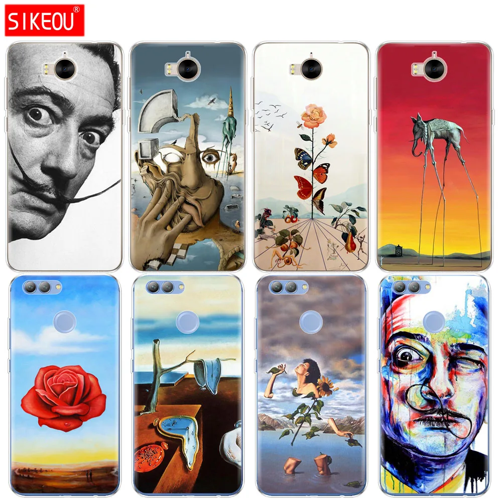 Силиконовый чехол для телефона huawei Y3 Y6 Y5 2 II 2017 nova 2s LITE plus Salvador Dali|Бамперы| |