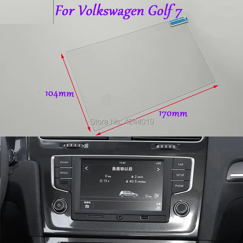 

Tommia Car Styling GPS Navigation Screen Glass Protective Film Sticker DVD Protective Film For Volkswagen Golf 7 Car Accessories