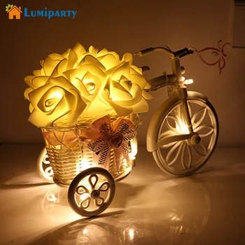

Lumiparty LED Fairy String Light With 20 Rose Shaped LED Battery Operated Rose Flower String Lights Wedding Party Supplies