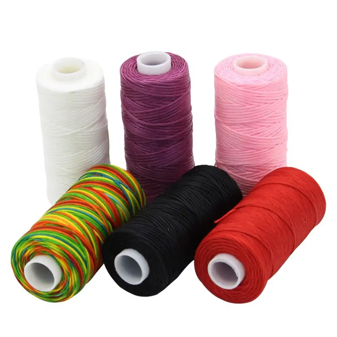 1 rollo de 50 metros 150D hilo encerado cord/ón de cuero de costura para cuero costura a mano manualidades 1 mm de di/ámetro negro