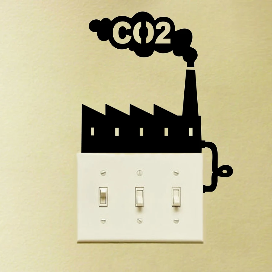 Cool Creative switch  stickers  environmental theme wall  