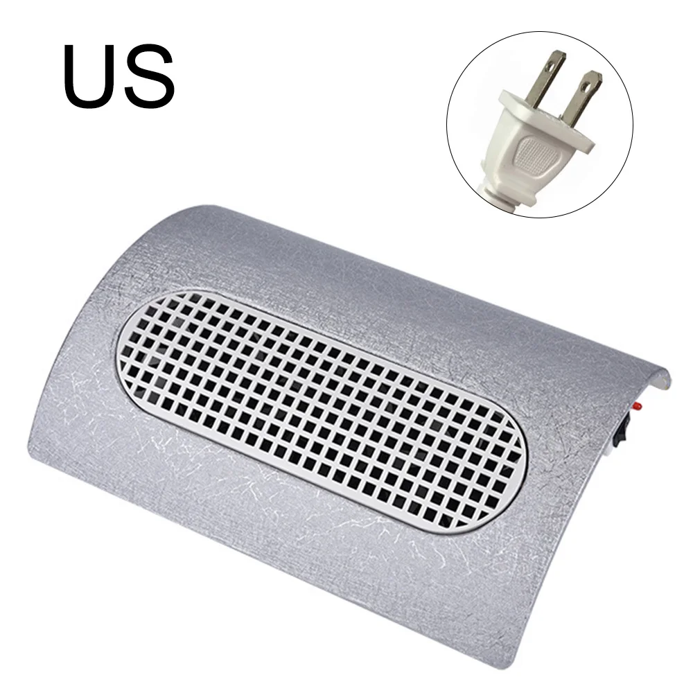 Silver US Plug Nail Art всасывания пыли коллектор 3 вентилятора 15/40W УФ-гель лак для ногтей Совет пылесборник маникюрный салон инструмент пылесос, машинка для маникюра - Цвет: Silver US Plug