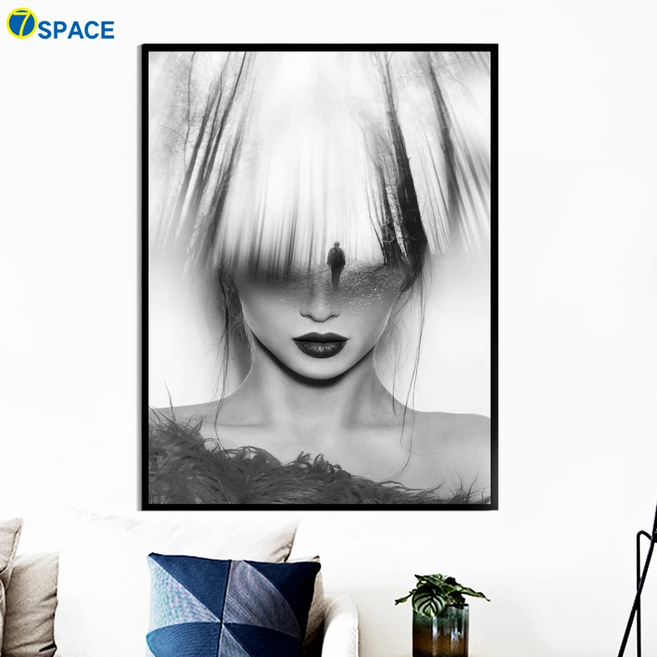 

Abstract Forest Fashion Woman Wall Art Canvas Painting Nordic Posters And Prints Decoration Pictures For Living Room Home Decor