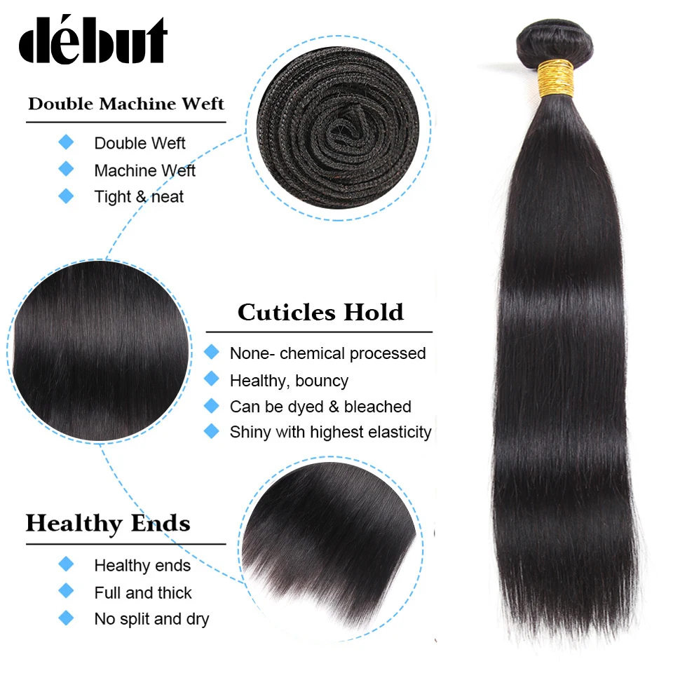 Debut Straight Hair Bundles With Closure Peruvian Hair 4 Bundles With Lace Closure 4*4 Non Remy Human Hair Bundles With Closure Debut Straight Hair Bundles With Closure Peruvian Hair 4 Bundles With Lace Closure 4*4 Non Remy Human Hair Bundles With Closure