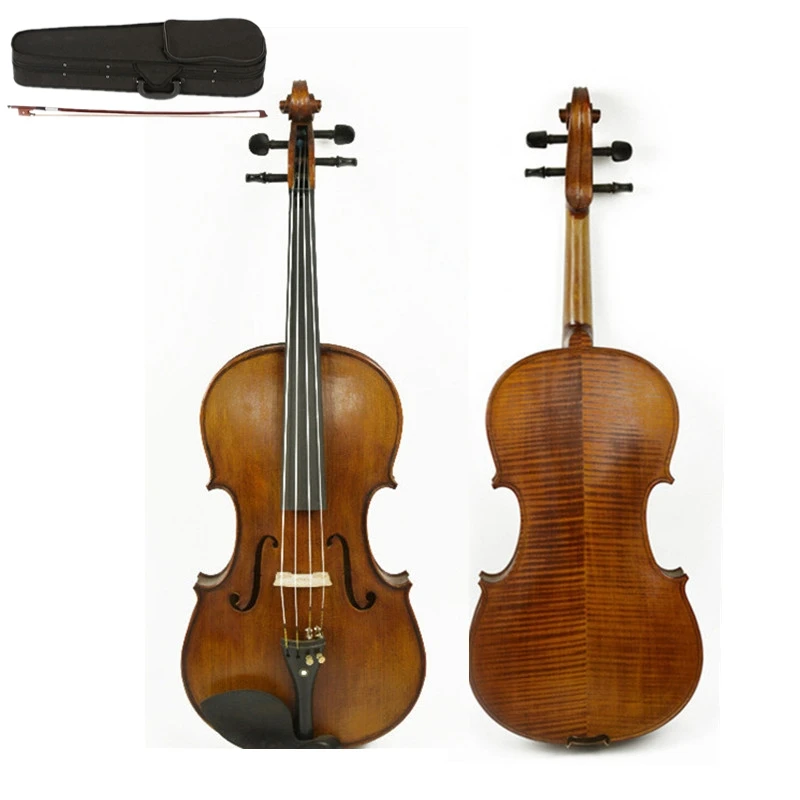 

beginner Violin 4/4 Full Size Natural Acoustic Fiddle With Case Bow Rosin spruce Body 4 Stringed Instrument