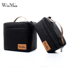 Winmax Outlet Black Insulated Daily Lunch Bag Sets Portable Big Container Food Thermal Bag Picnic keep Cooler Bags 4 colors