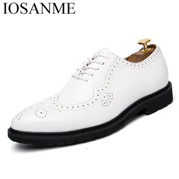 

formal italian leather men shoes luxury brand male dress elegant footwear office work flats designer brogue oxford shoes for men
