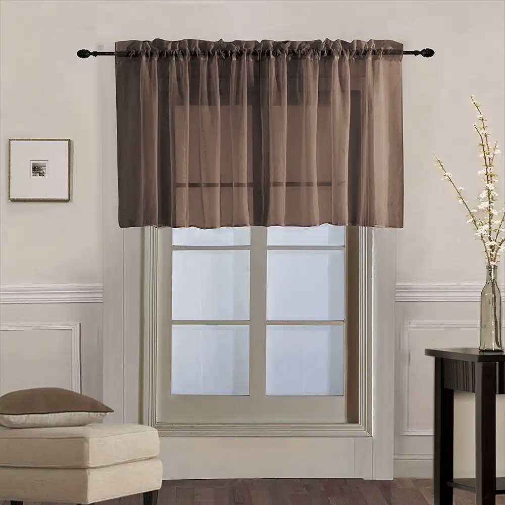 Tiyana 1 Pcs Rod Pocket Tulle Curtains Short Half Curtains Window
