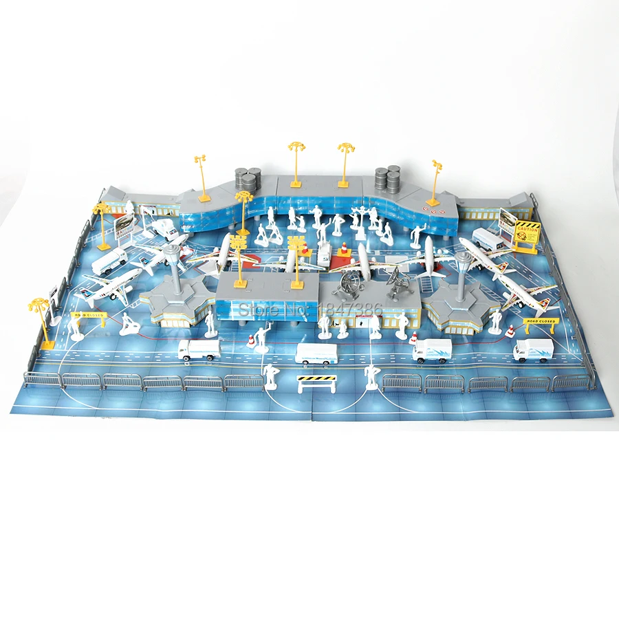 200 шт. модель самолета Playset модели наборы аэропорт собранные игрушки самолет статическая сцена моделирование аэропорт свойство для детей