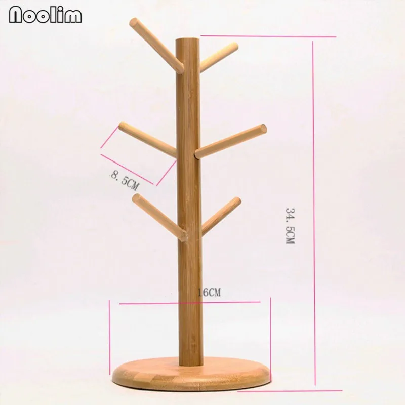 Cup Storage Rack Tree Shape Wood Coffee Tea Cup Holder 8 Cup Storage Rack Tree Shape Wood Coffee Tea Cup Holder