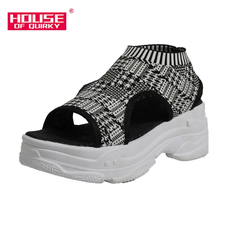 

Fashion Summer Thick Bottom Women Sandals 2019 New Hollow Open Toe Muffin Bottom Sport sandals Sexy prom Party Leisure Shoes