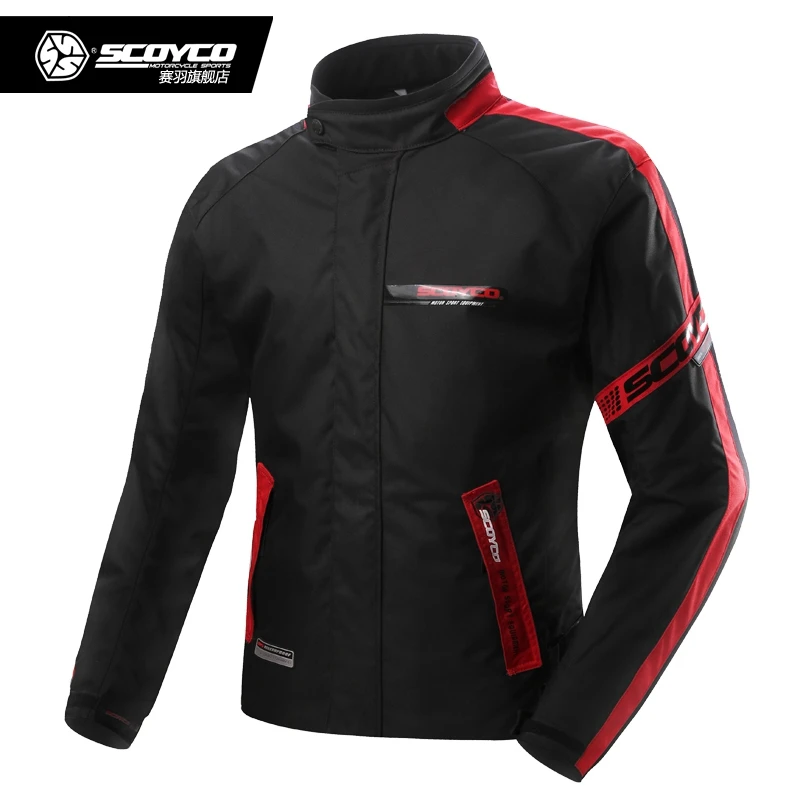 

Winter Warm Motorcycle Racing Jacket With 7 Protective Pads Motocross Reflective Jackets Moto Protective Clothing Scoyco JK34-2