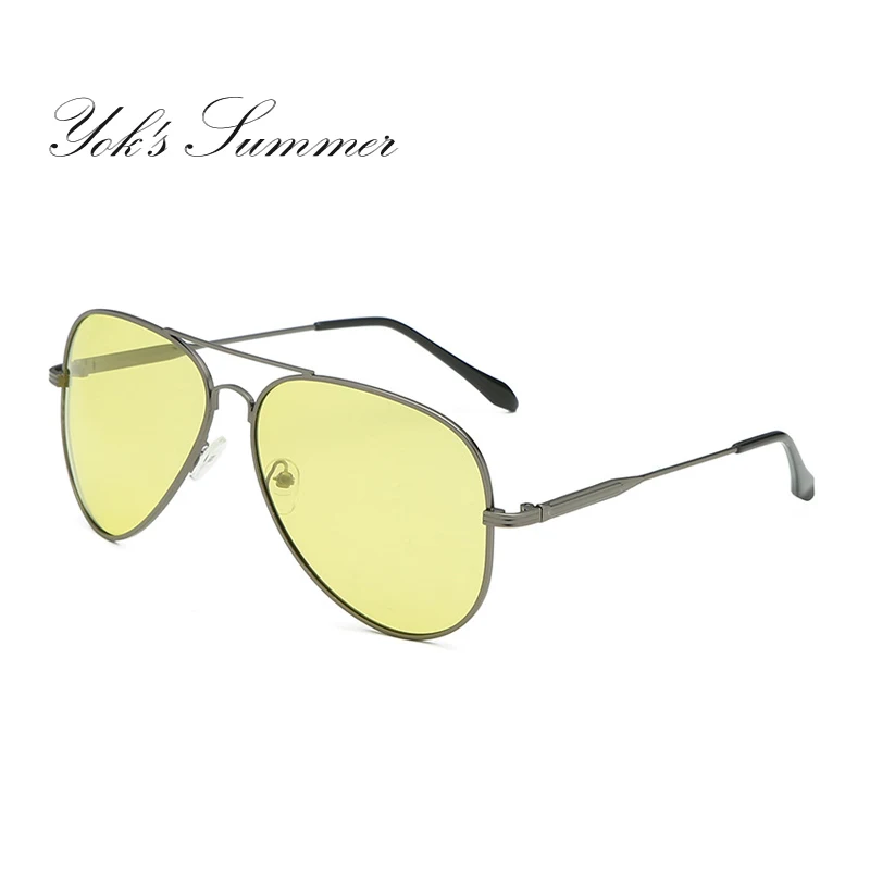 YOK'S фотохромные поляризационные солнцезащитные очки для мужчин, желтые, для ночного вождения, для женщин, авиация, хамелеон, обесцвечивание, Oculos HN1257 - Цвет линз: 206 Multifunction