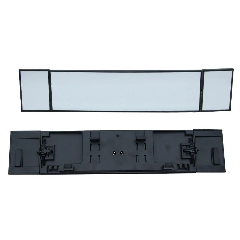

Car Wide Curve Convex Interior Reflector Clip Tri-fold Panoramic Rear View Mirror NR-shipping