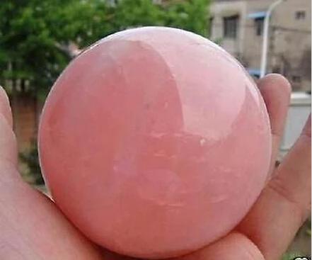 Натуральный розовый кристалл розового кварца целебный шар Сфера