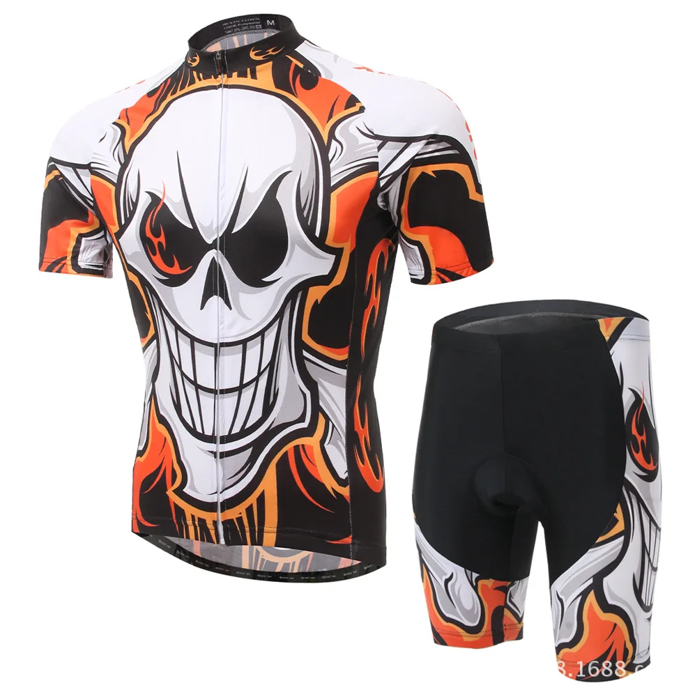 

XINTOWN Cycling Jersey Men's Skulls Outdoor Sweatshirt S-4XL