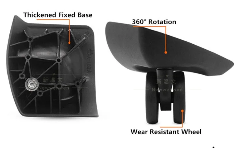 Замена багажа колеса для чемоданов ремонт Спиннер чемоданные колесики колеса запчасти Тележка Замена пластик