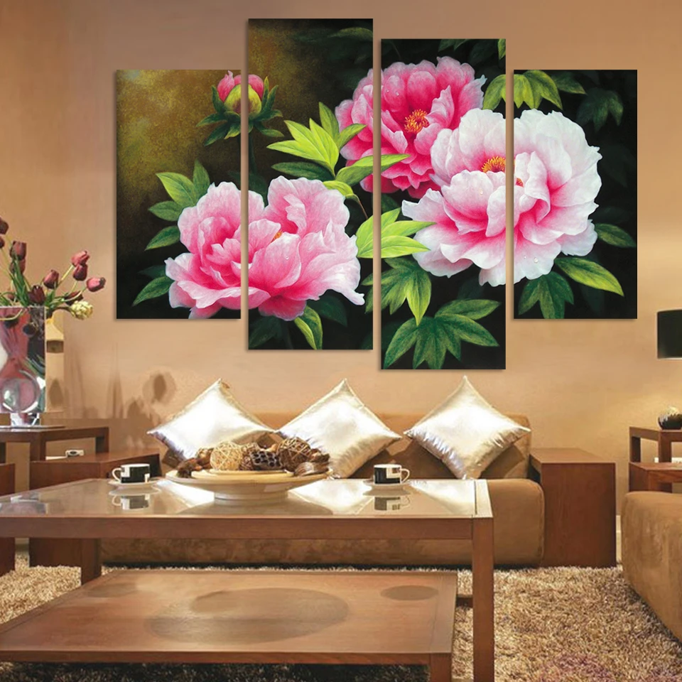 Rosa blume leinwand werbeaktion shop für werbeaktion rosa blume ...