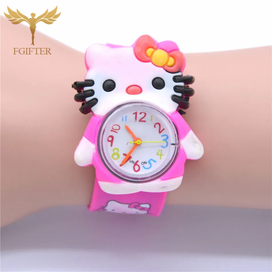 Классические детские часы для девочек розовые резиновые часы принцессы пластиковые кварцевые часы от 2 до 6 лет Детские наручные часы подарок для девочки браслеты детские