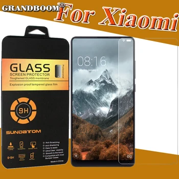 

50pcs Tempered Glass 9H Guard For Xiaomi Note Mix Max 3 F1 Play Go Screen Protector Toughened Protective Film With Acrylic Box