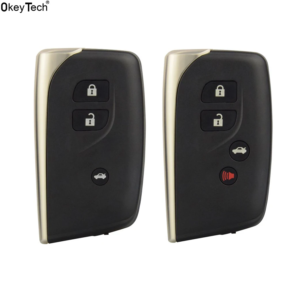 

OkeyTech Remote Car Key Shell Case Fob Hosuing Cover TOY12 for Lexus LS460 LS600h 2014 2015 2016 Replacement 2 3 Button Auto Key